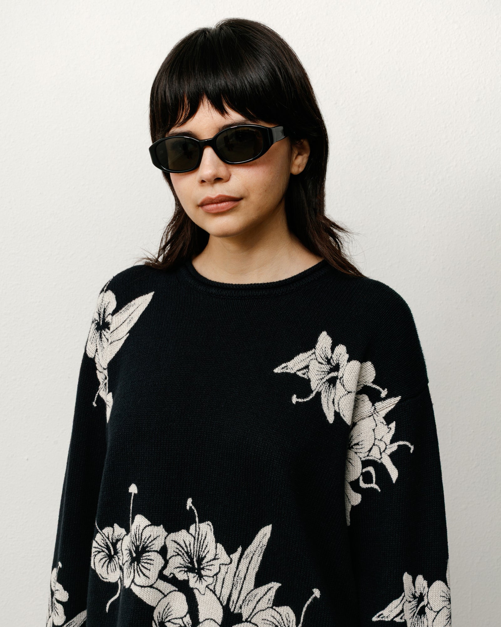 Stussy Roman Sunglasses occhiali neri lente verde