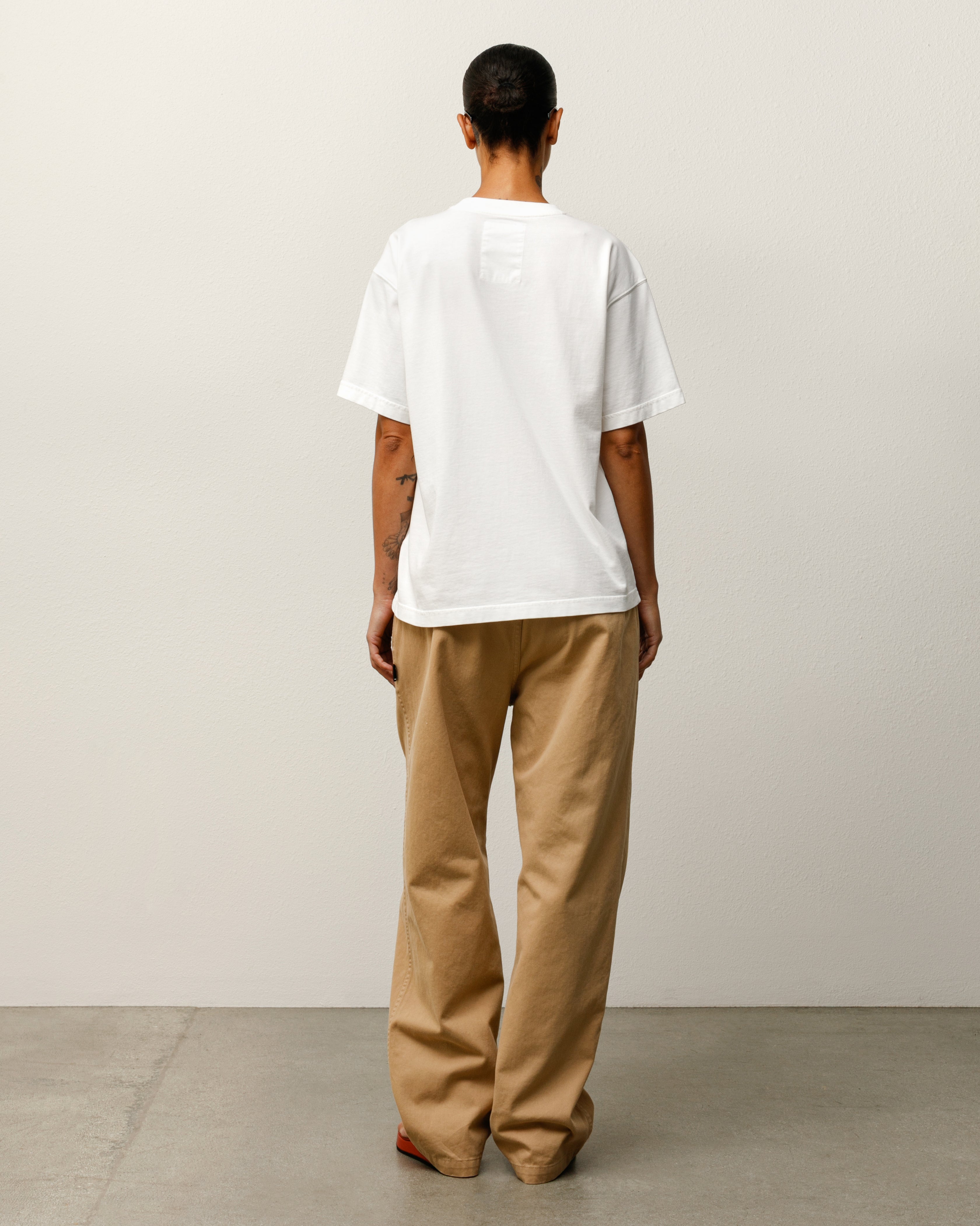 Stussy Tees Garment Dyed SS Tee T-Shirt White 100% cotone