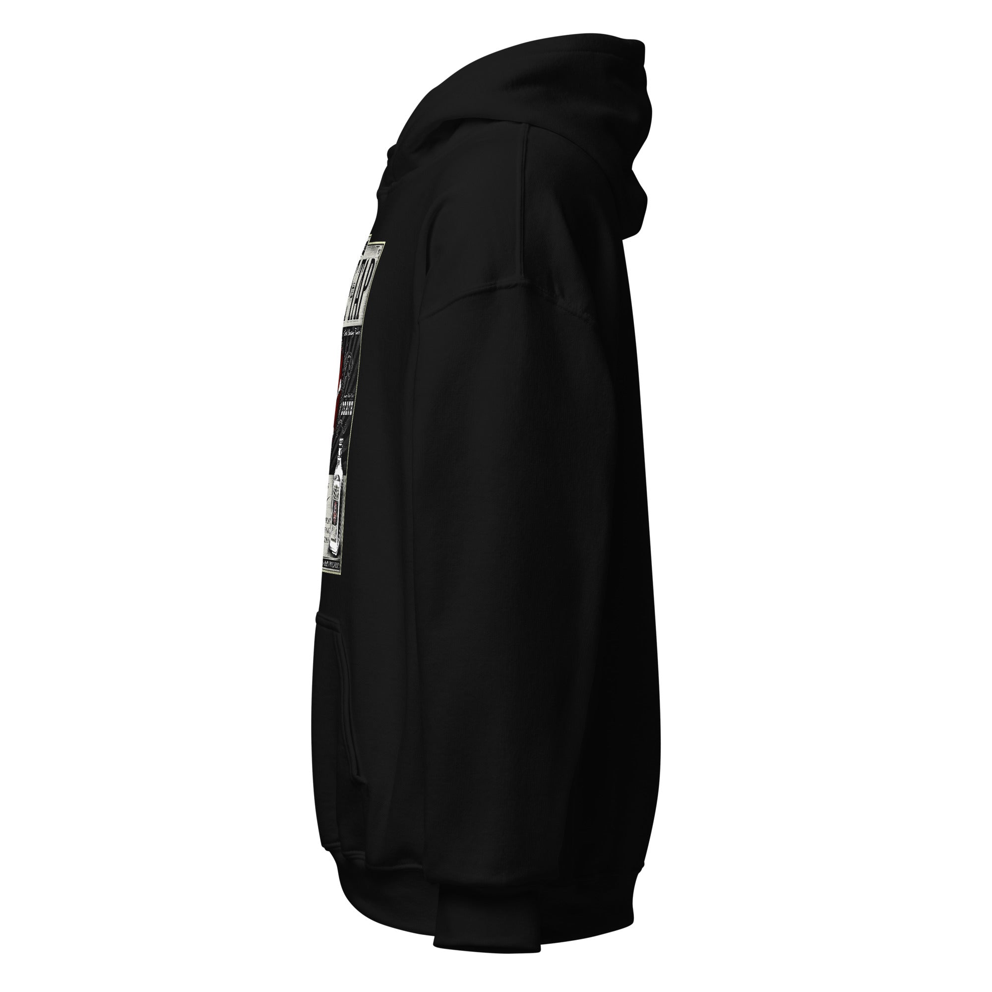 7.62 Design Double Tap felpa cappuccio uomo nera cotone 271 g