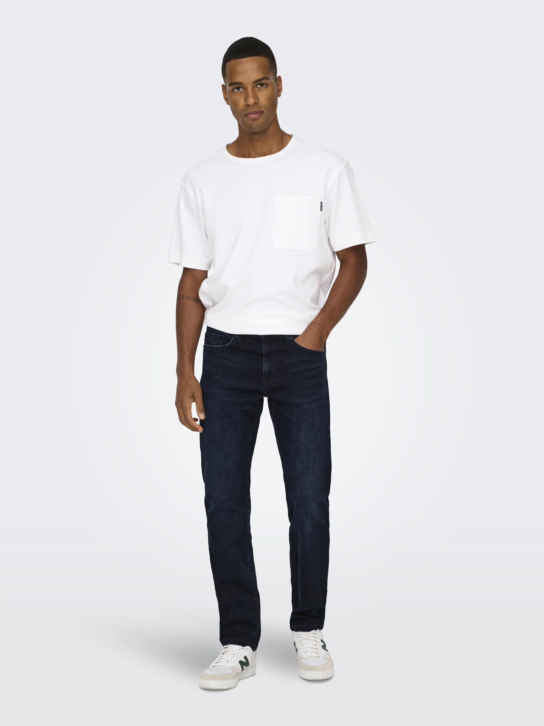 ONLY & SONS Onsweft Reg Blue Blk 2652 Jeans Uomo 32W/32L Blu