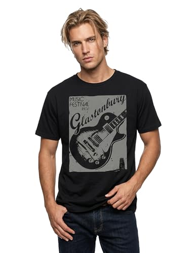 MAKAYA Glastonbury T-Shirt Uomo M 100% Cotone Rock
