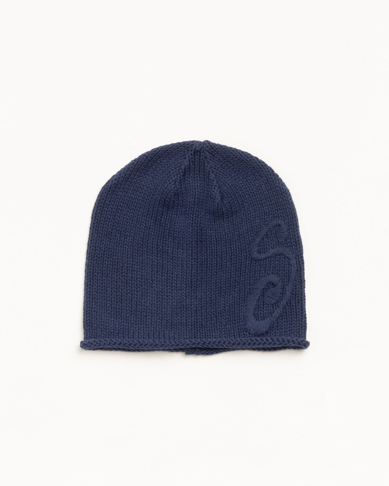 Stussy S Knit Skullcap berretto Navy lino cotone