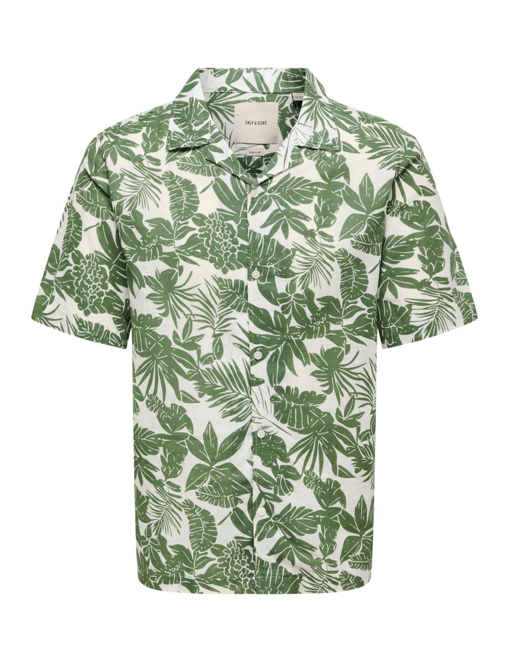 ONLY & SONS Onscaiden Lino Camicia Uomo Verde M