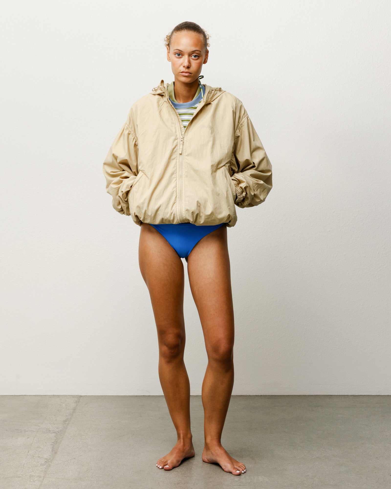 Stussy Bikini Bottom slip turchese poliestere elastan