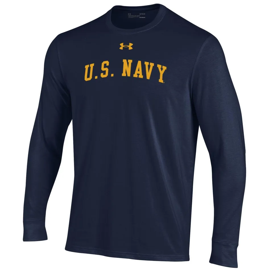 Under Armour Navy maglia uomo manica lunga cotone LG