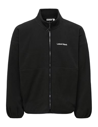 Only & Sons Onsasger Felpa Zip Collo Alto M Nero Onice Uomo