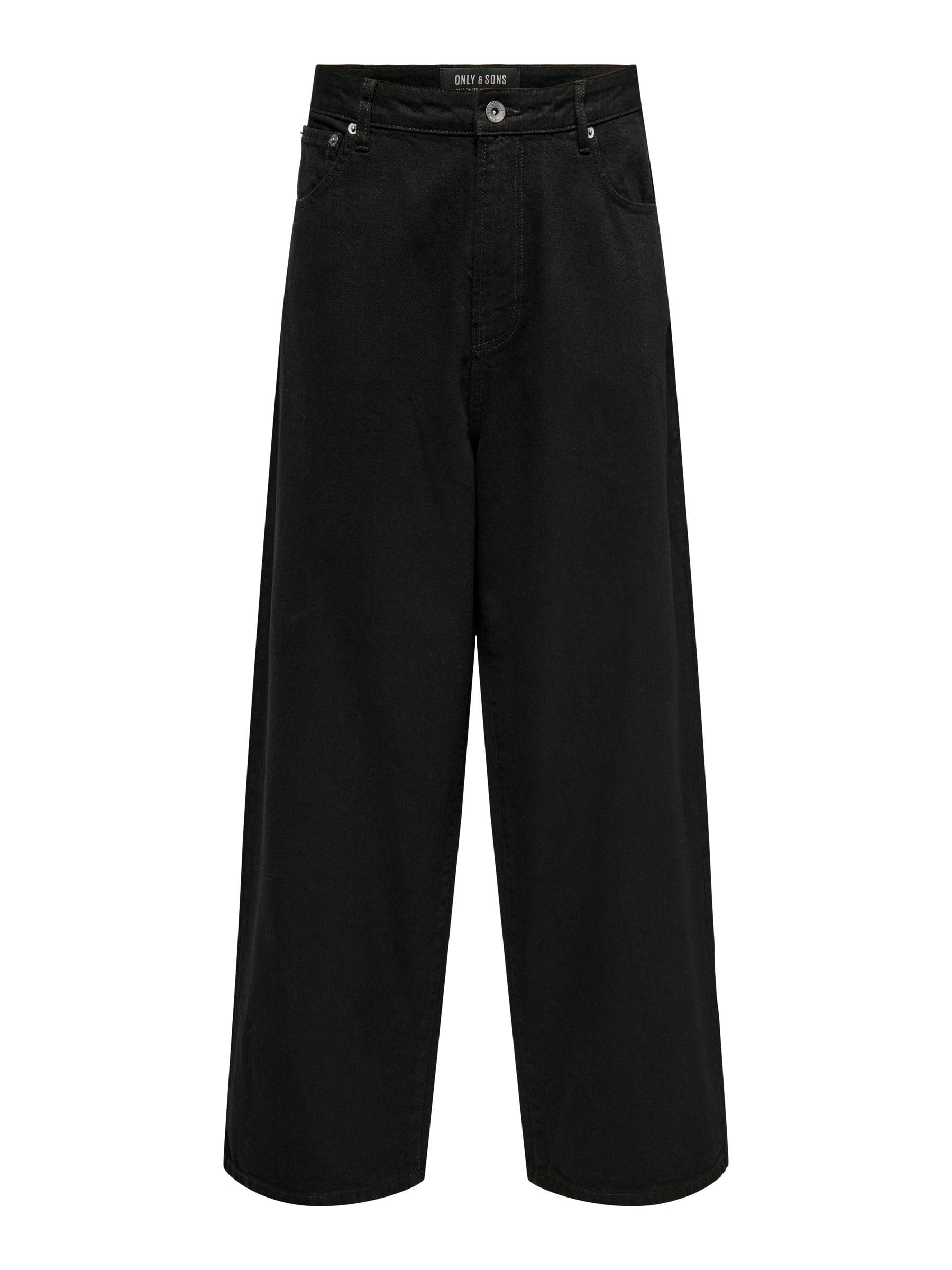 Only & Sons Onscarl Balloon Jeans Uomo 32W/32L Nero Denim