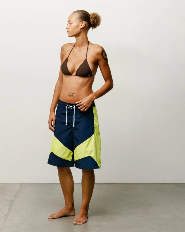 Stussy Triangle top bikini marrone elasticizzato donna