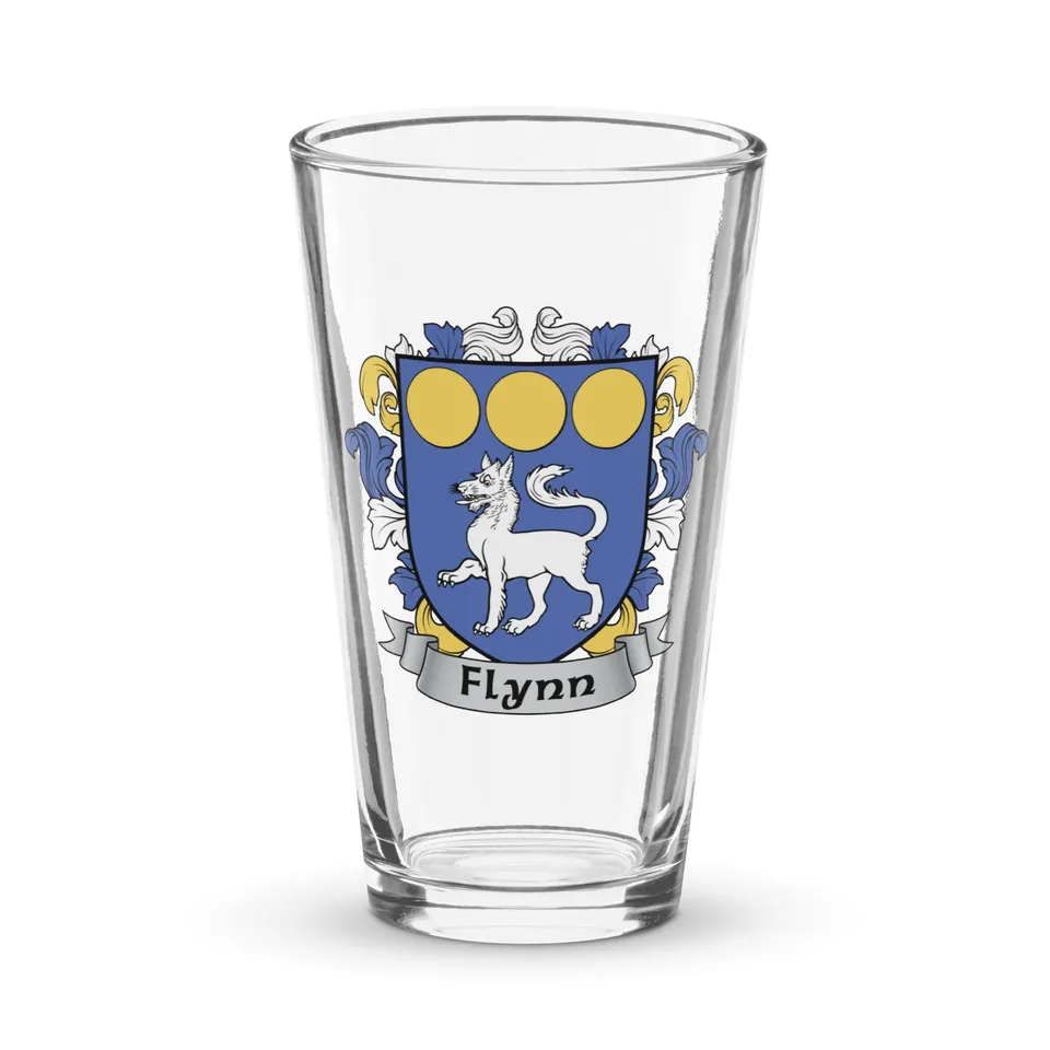 7.62 Design Flynn bicchiere birra 16oz vetro stemma irlandese