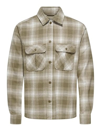 Only & Sons Onscedric Life Check Camicia Uomo Fallen Rock a Quadri