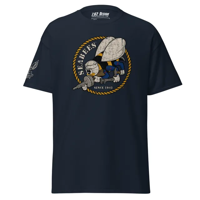 7.62 Design US Navy Seabees maglietta uomo nero cotone 170 g