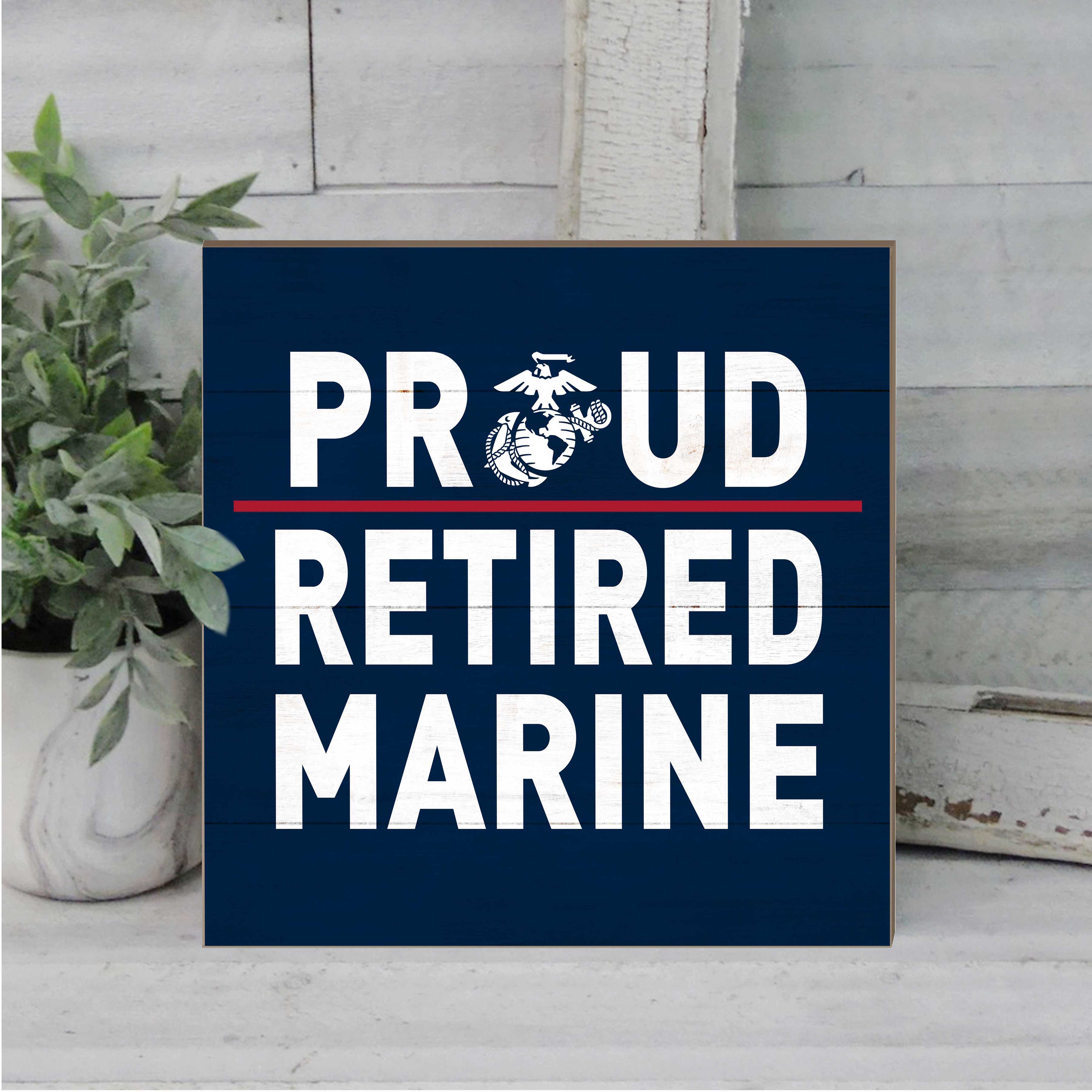 7.62 Design Home Products USMC Retired targa legno 10x10" MDF