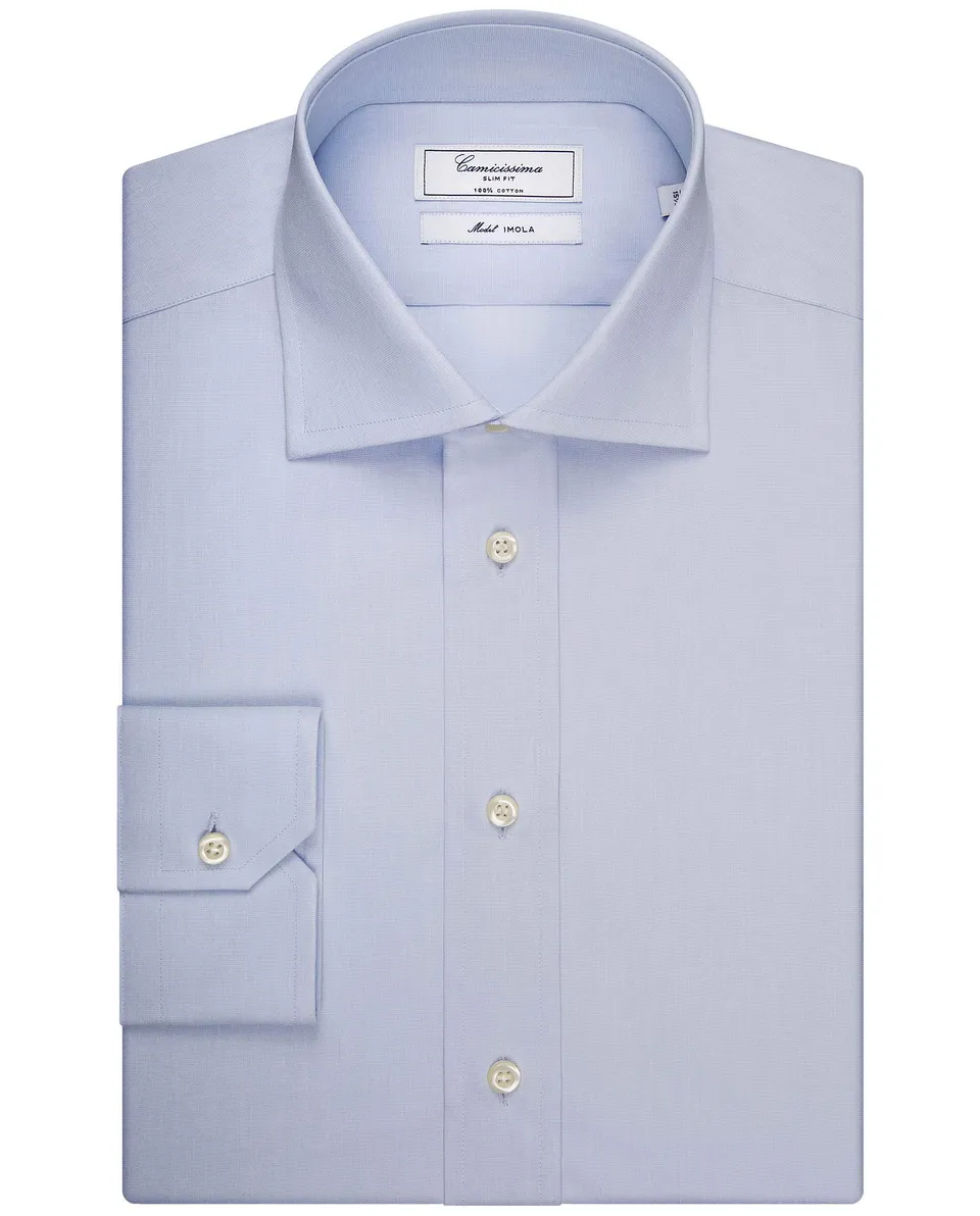 Camicissima Permanent Camicia Azzurra Slim Manica Lunga
