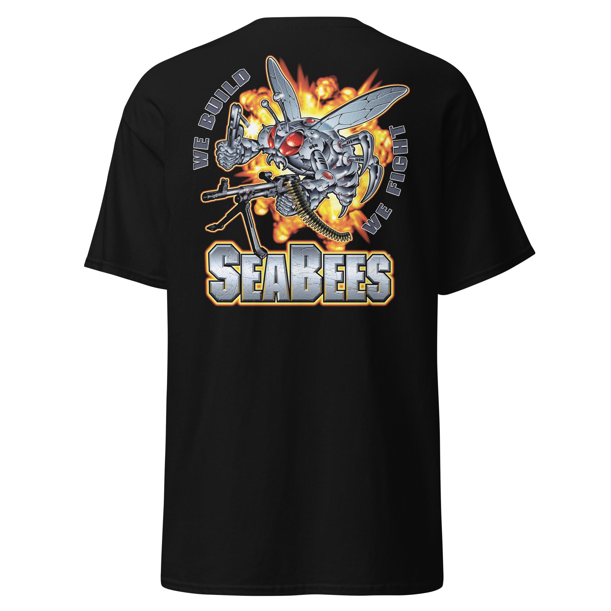 7.62 Design Seabees Superbee t-shirt uomo nera cotone