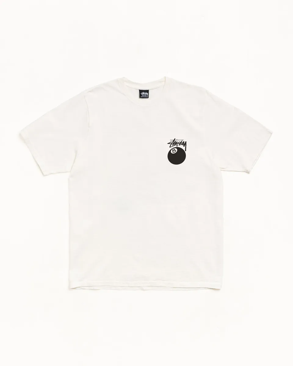 Stussy 8 Ball Tee maglietta naturale 100% cotone