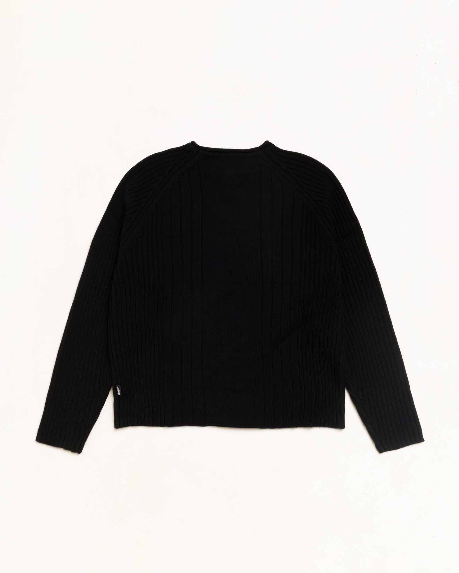 Stussy Merino Roll Neck maglione lana merino nero