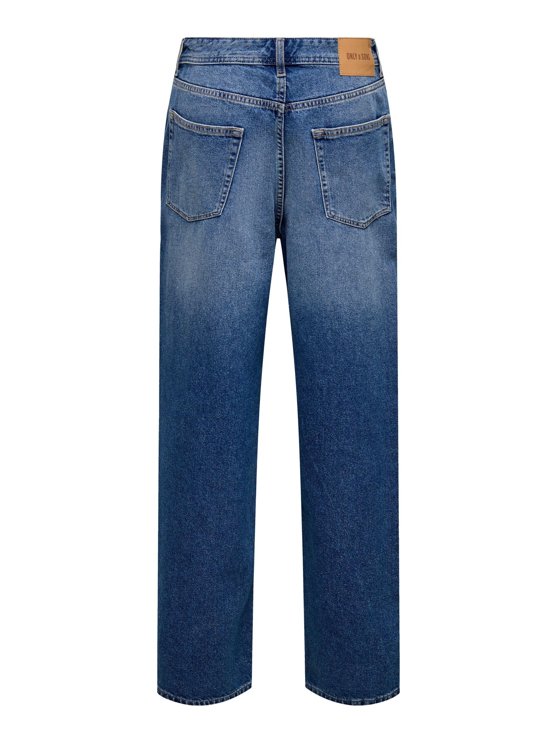 Only & Sons OnsFade Vita Alta Loose Fit Jeans Light Blue Denim
