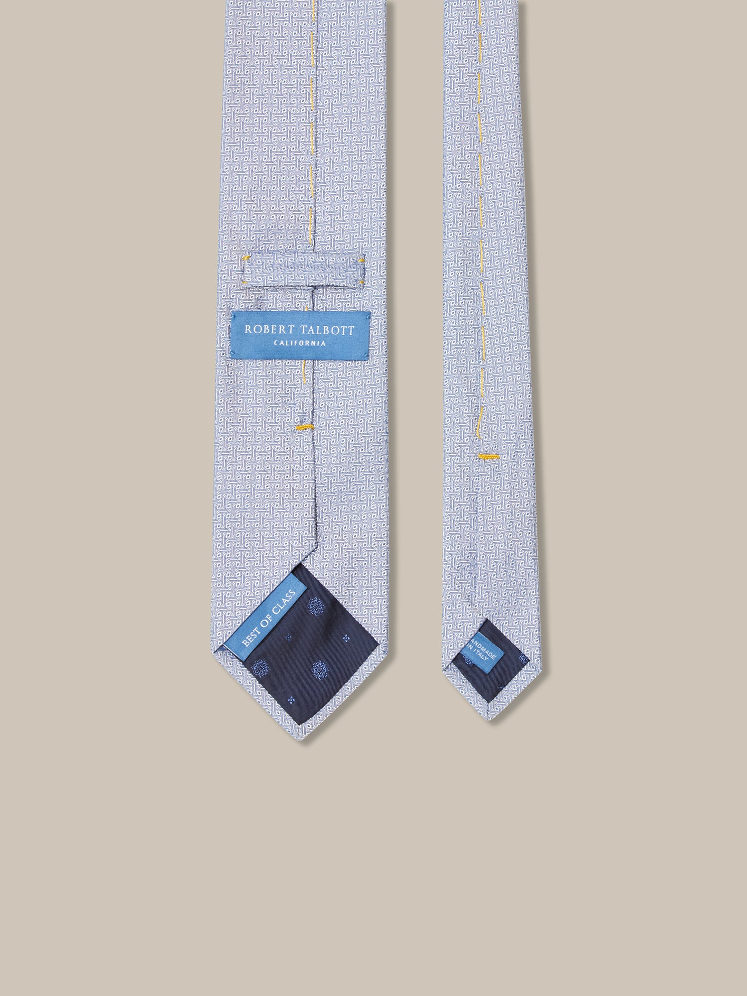 Robert Talbott Robert Ceremonial Weave cravatta seta blu REG
