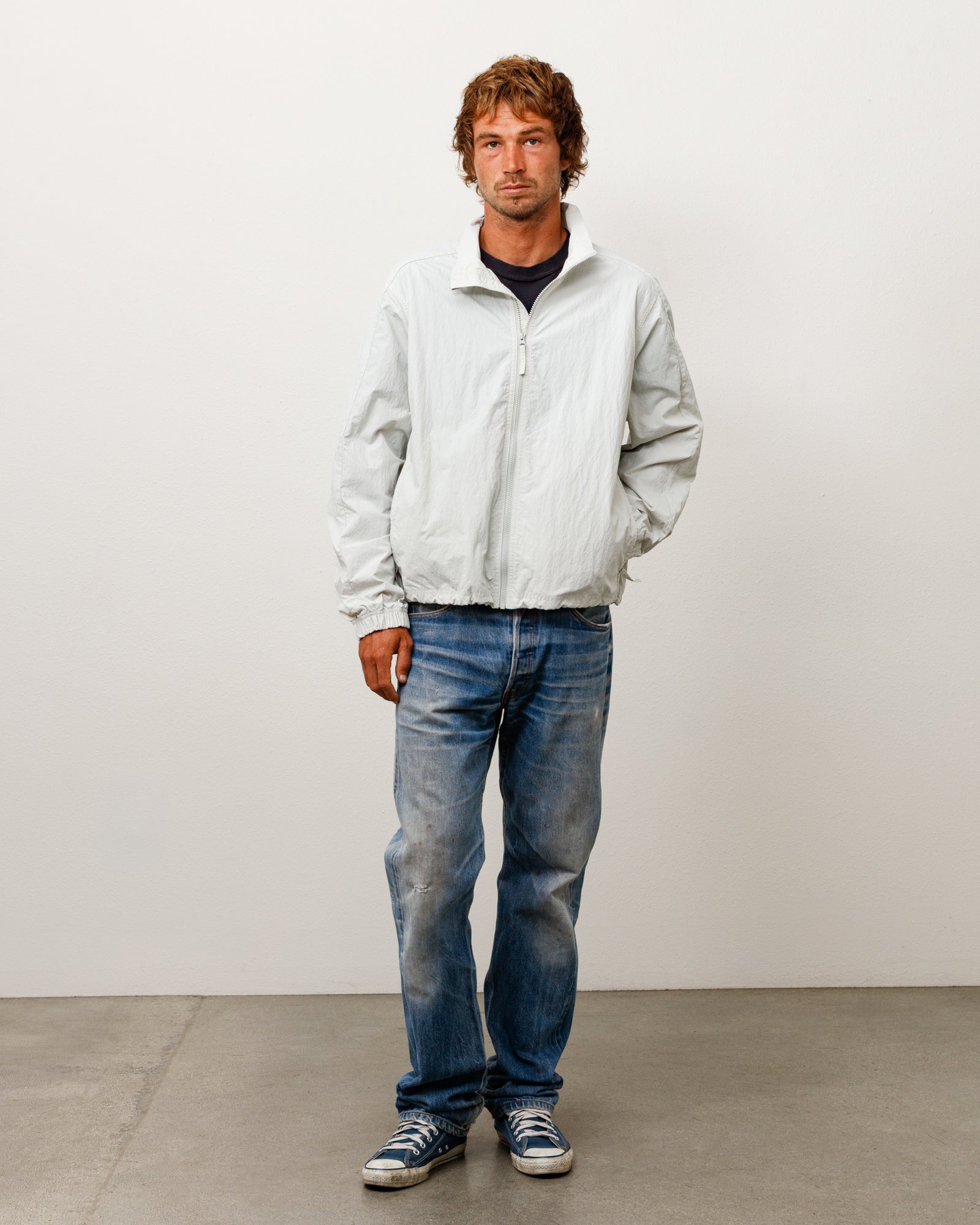 Stussy Lightweight Mock Jacket giacca bone nylon