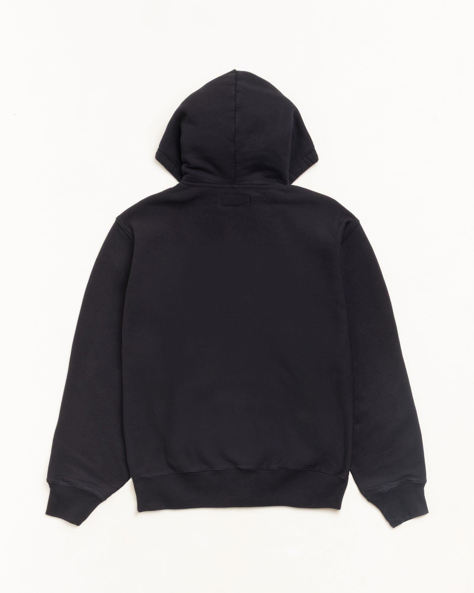 Stussy Fleece Zip Hoodie Felpa Nera 100% Cotone
