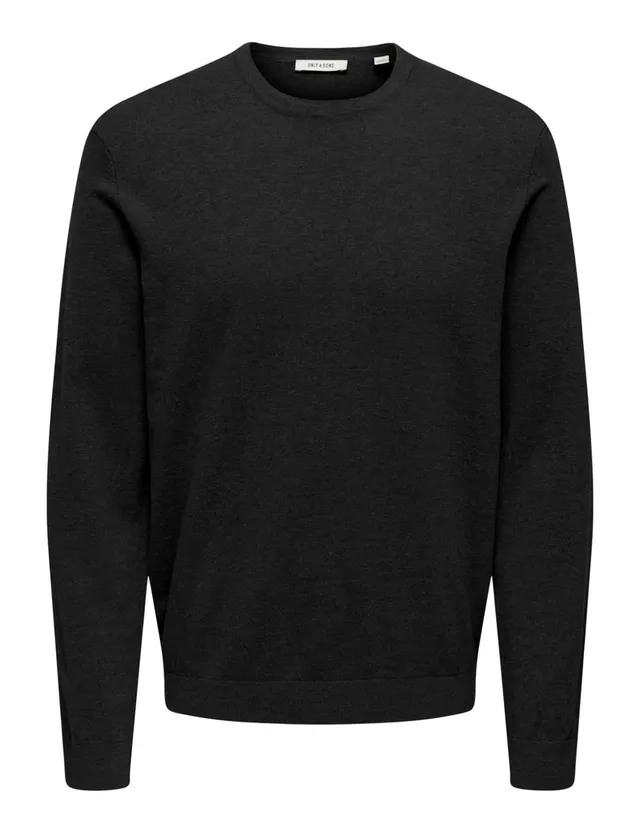 Only & Sons Onstim Reg LS Linen Crew Maglione uomo lino