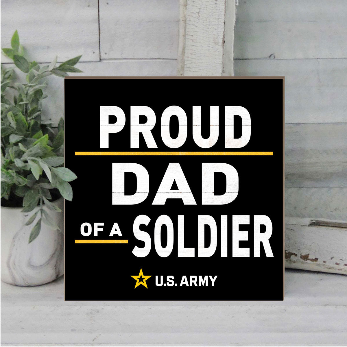 7.62 Design Army Proud Dad Targa Legno 10x10 inch Quadra
