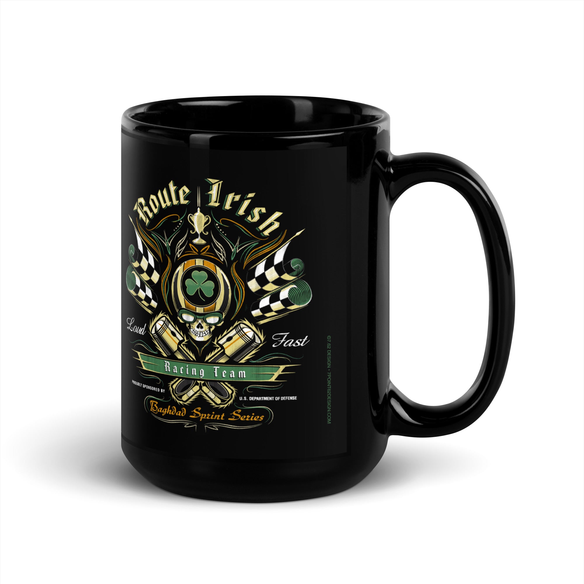 7.62 Design Route Irish Tazza Ceramica Nera 443ml Lucida