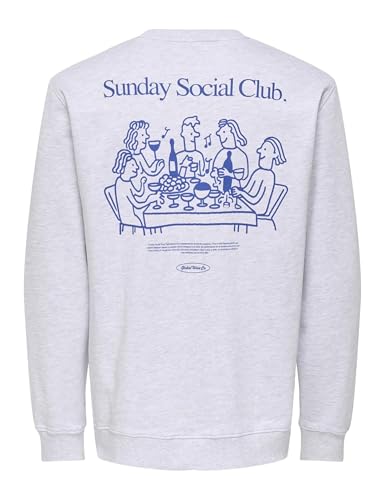 ONLY & SONS Onsalta Social Felpa Uomo Girocollo Tinta Unita