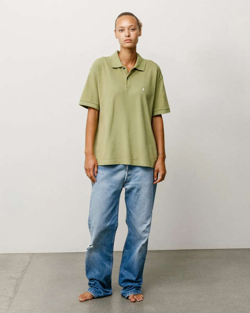 Stussy Classic Pique Polo polo Leaf cotone