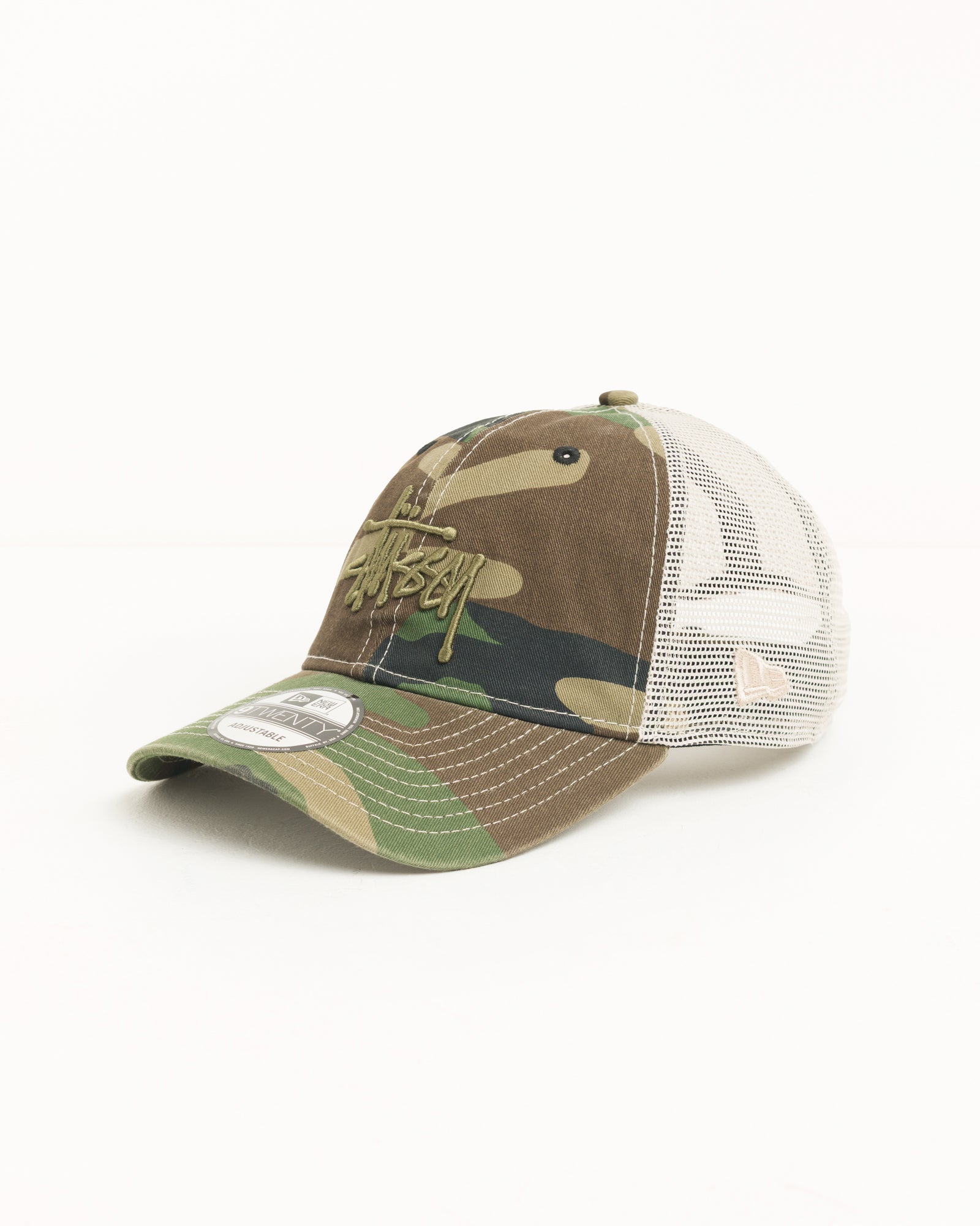 Stussy 9Twenty Washed Basic Trucker cappello camo cotone