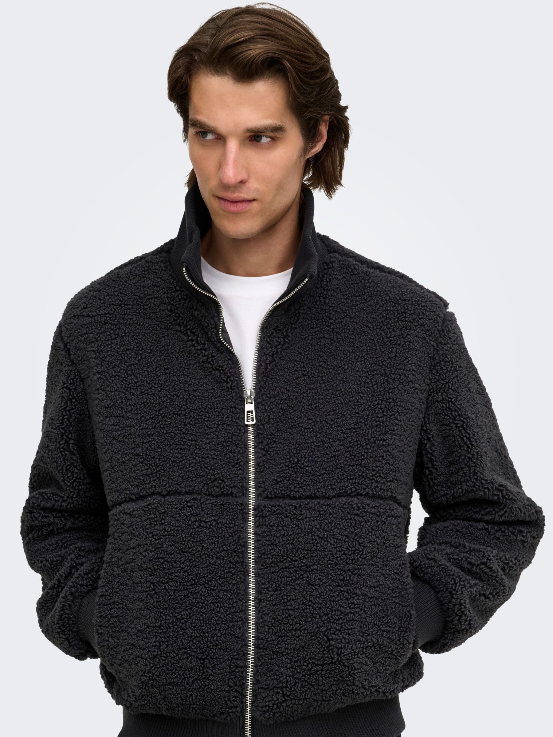 Only & Sons Onsray Sherpa Otw giacca uomo phantom
