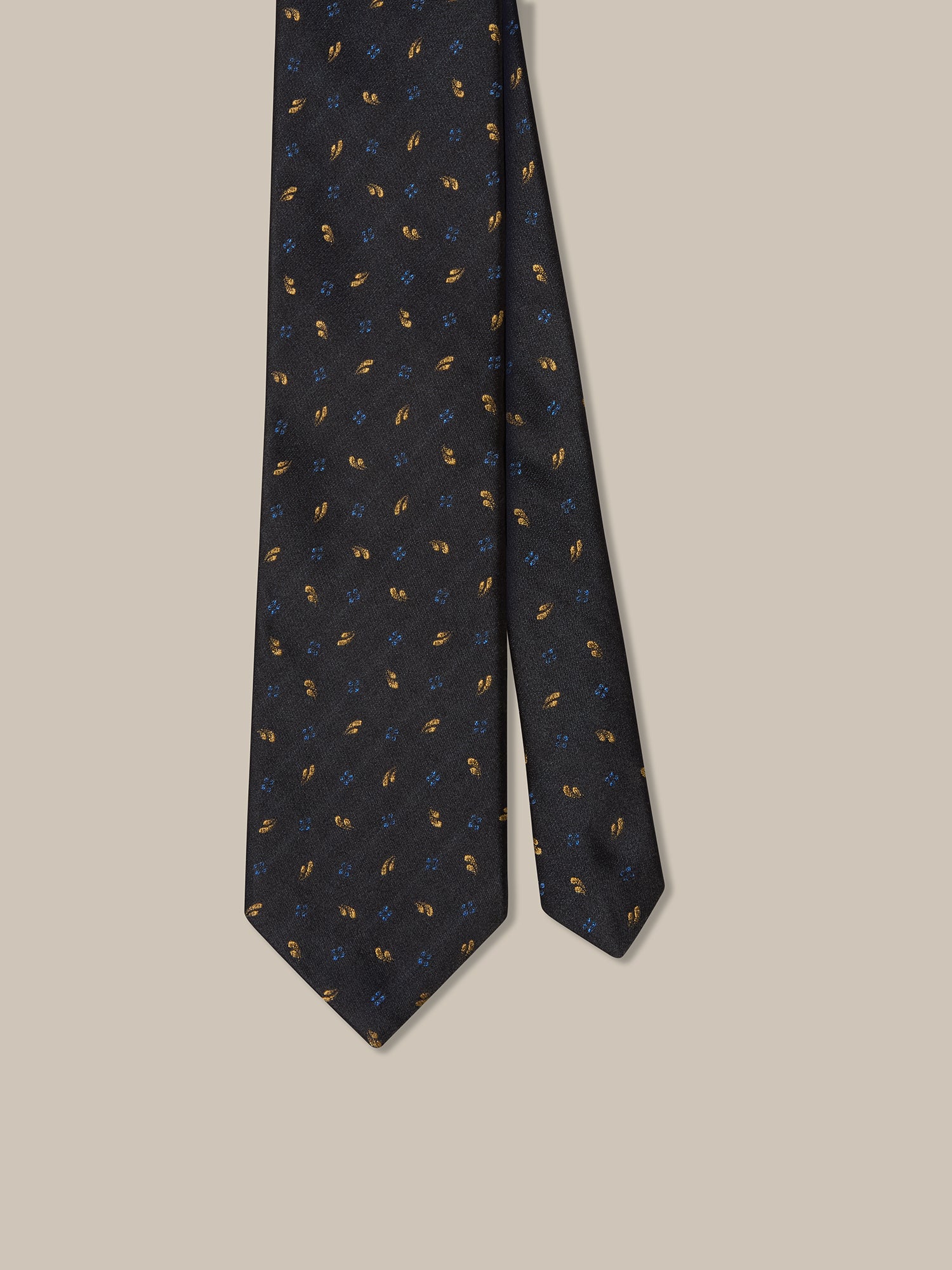 Robert Talbott Painterly Neat Best of Class Cravatta Seta Blu