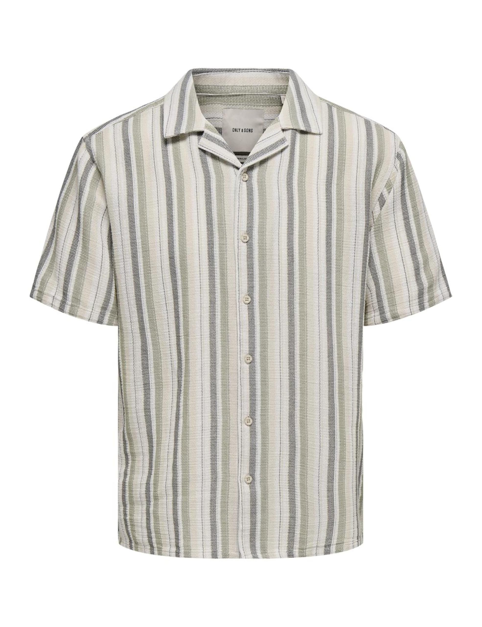 ONLY & SONS Onstrev Life Camicia Righe Maniche Corte S
