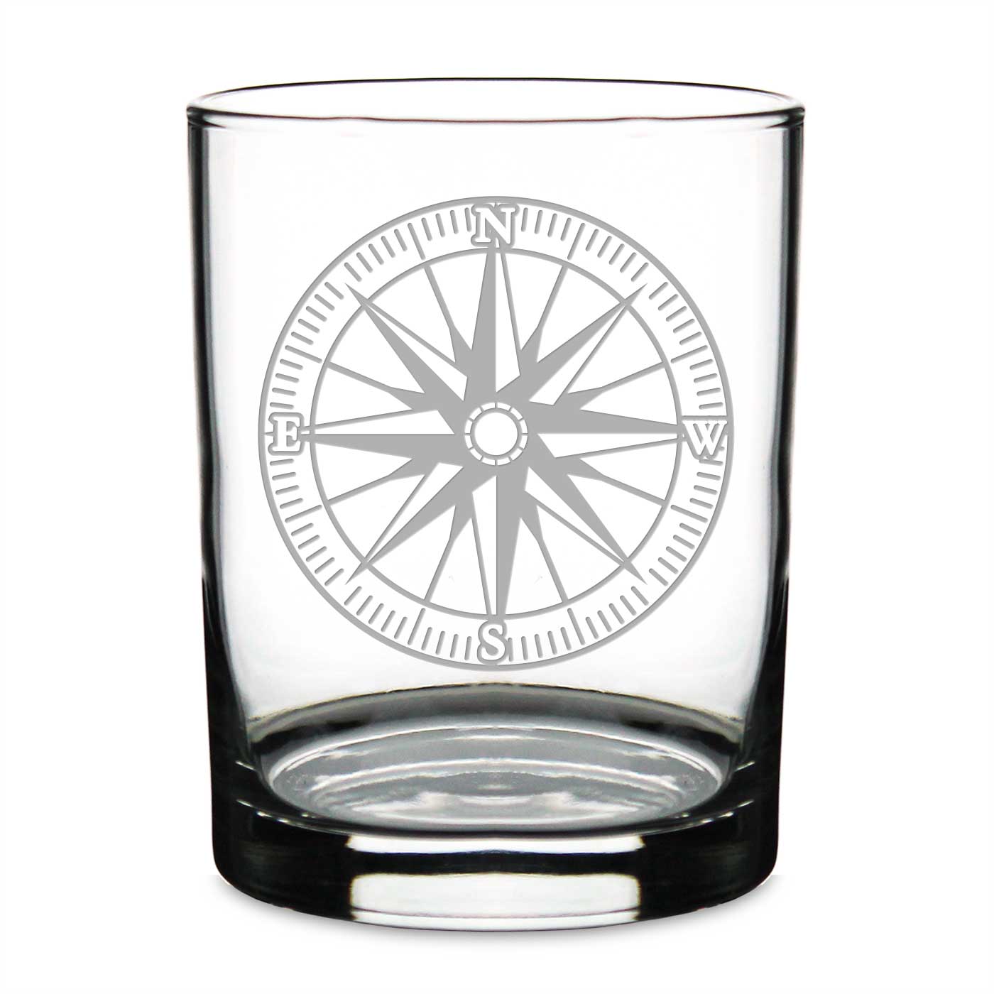 7.62 Design Bussola Bicchiere Whiskey Vetro 14 oz Personalizzato