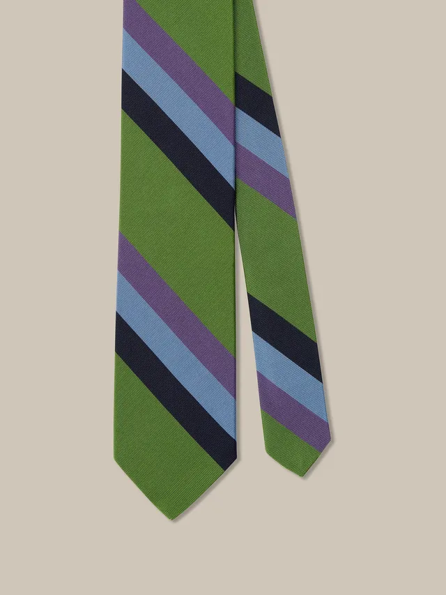 Robert Talbott Bold cravatta seta-cotone verde REG
