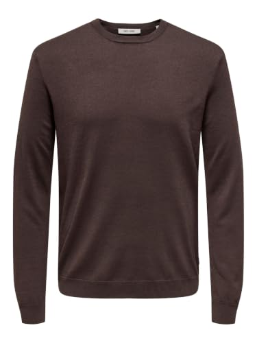 Only & Sons Onswyler Maglia Uomo S Caffè Girocollo