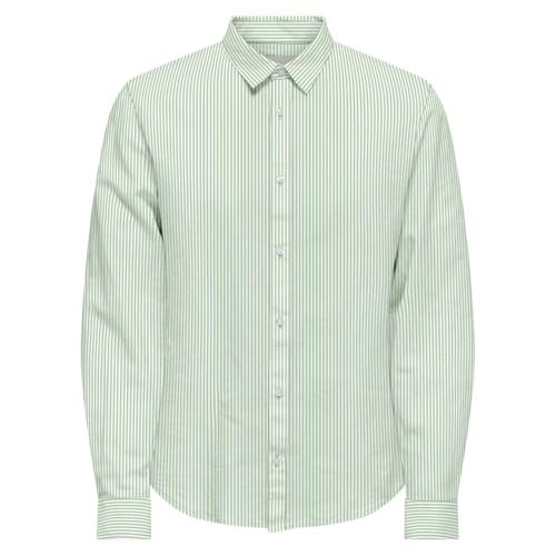 Only & Sons Cantley Life Camicia Uomo Verde Manica Lunga