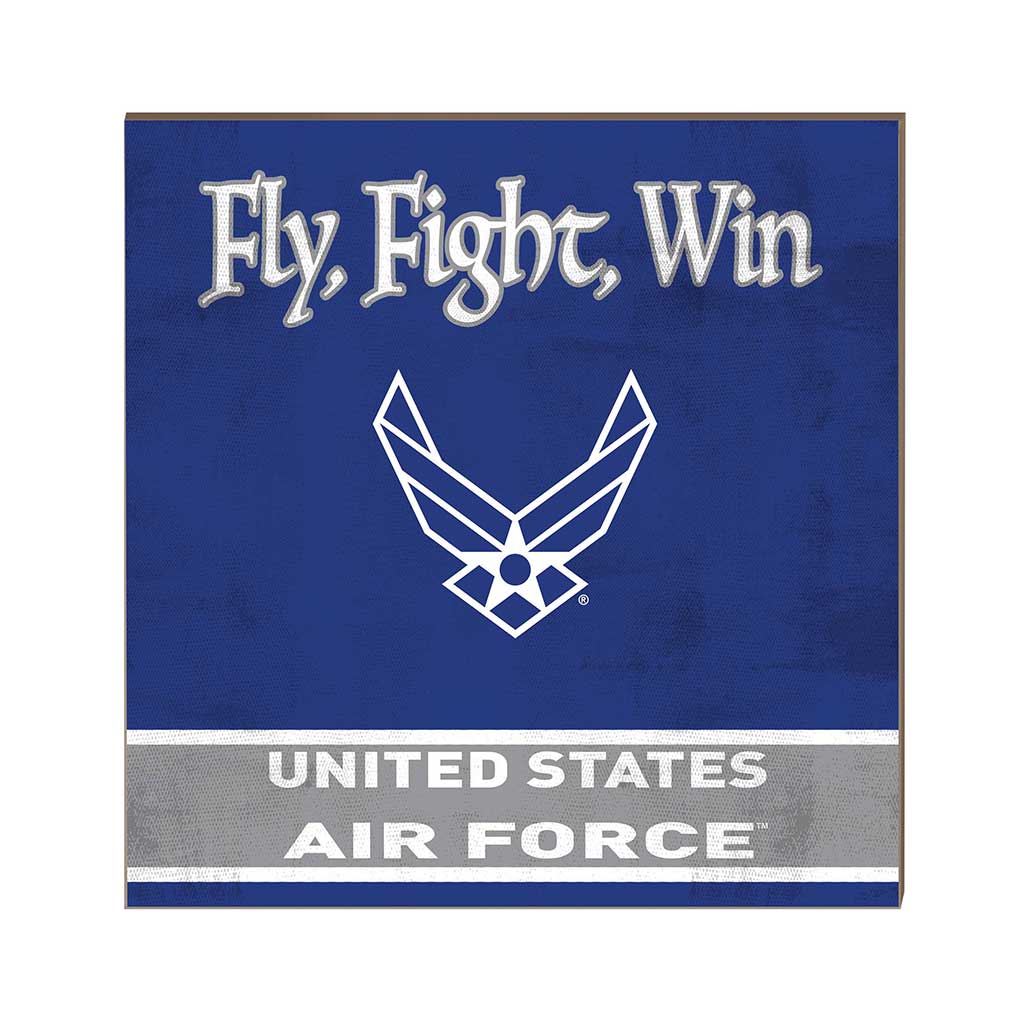 7.62 Design Fly Fight Win Targa Legno 10x10 Blu