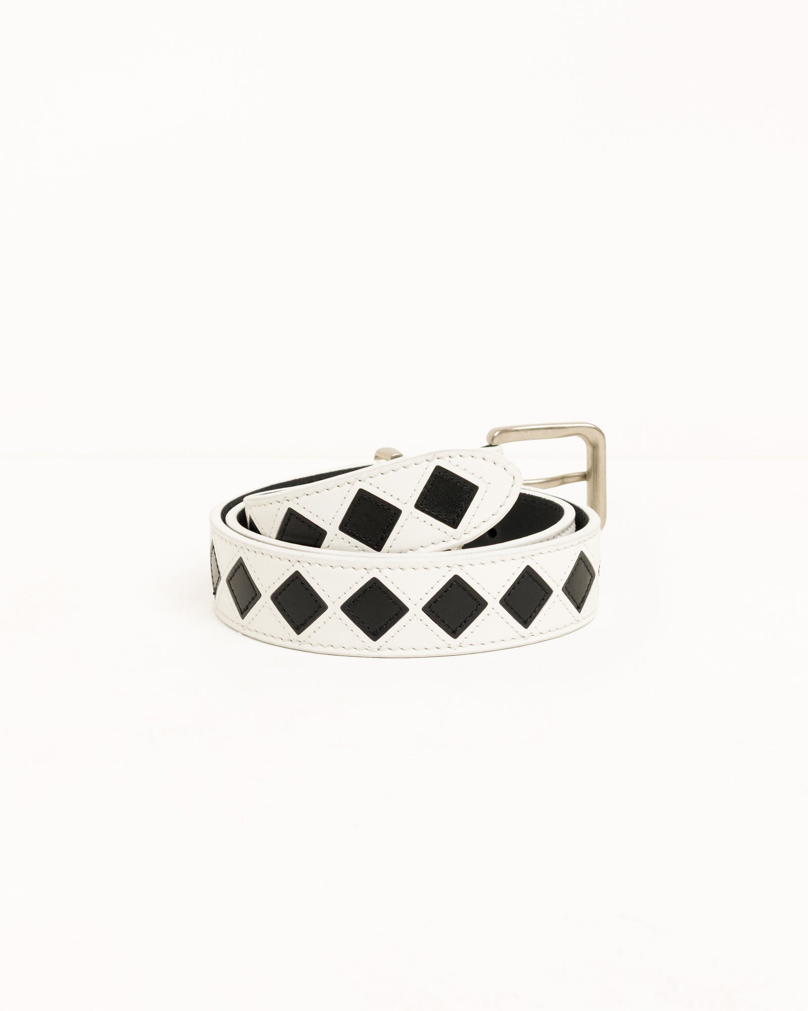 Stussy Argyle Leather Belt cintura pelle bone argyle