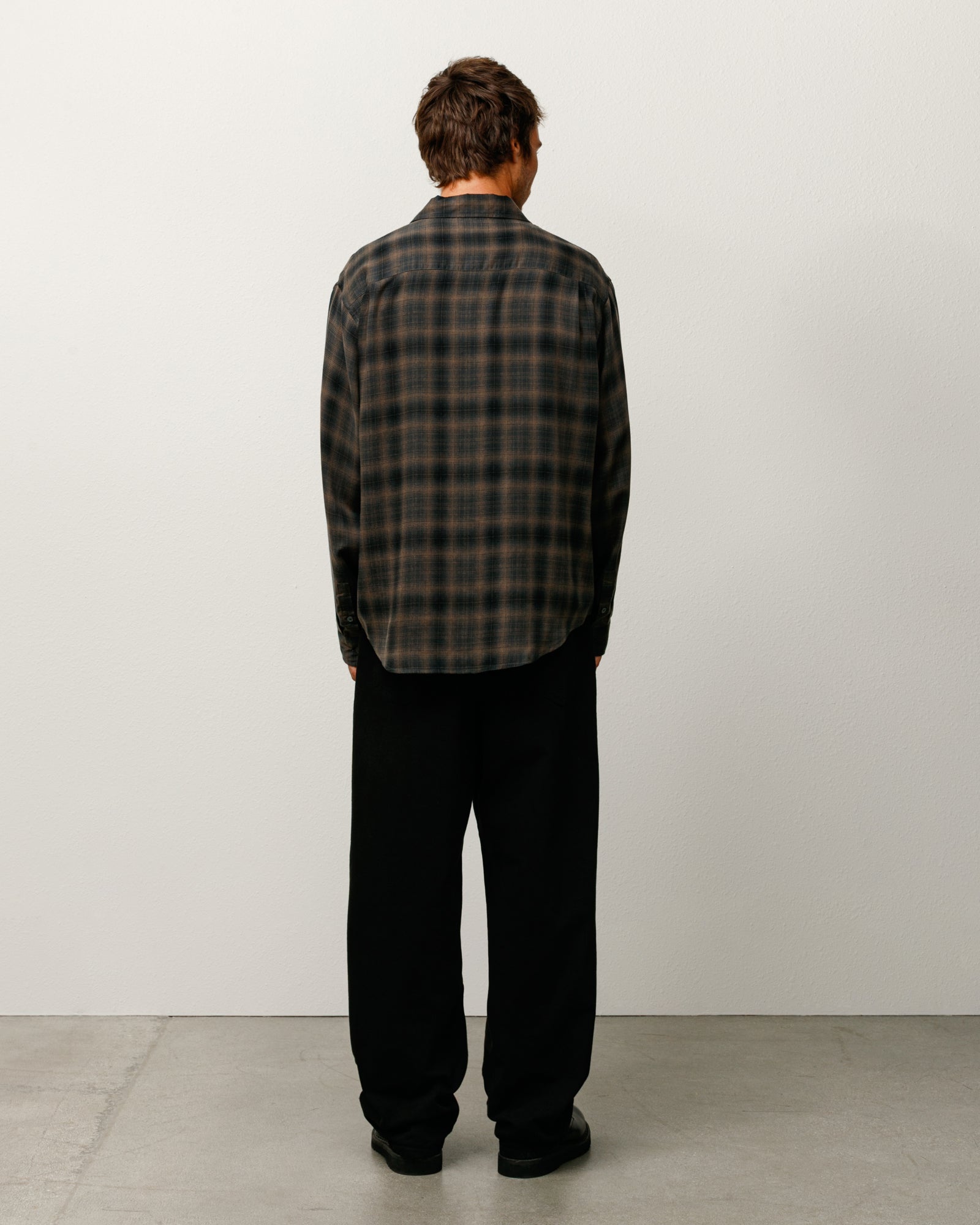 Stussy Matthew Printed Shirt camicia marrone Tencel