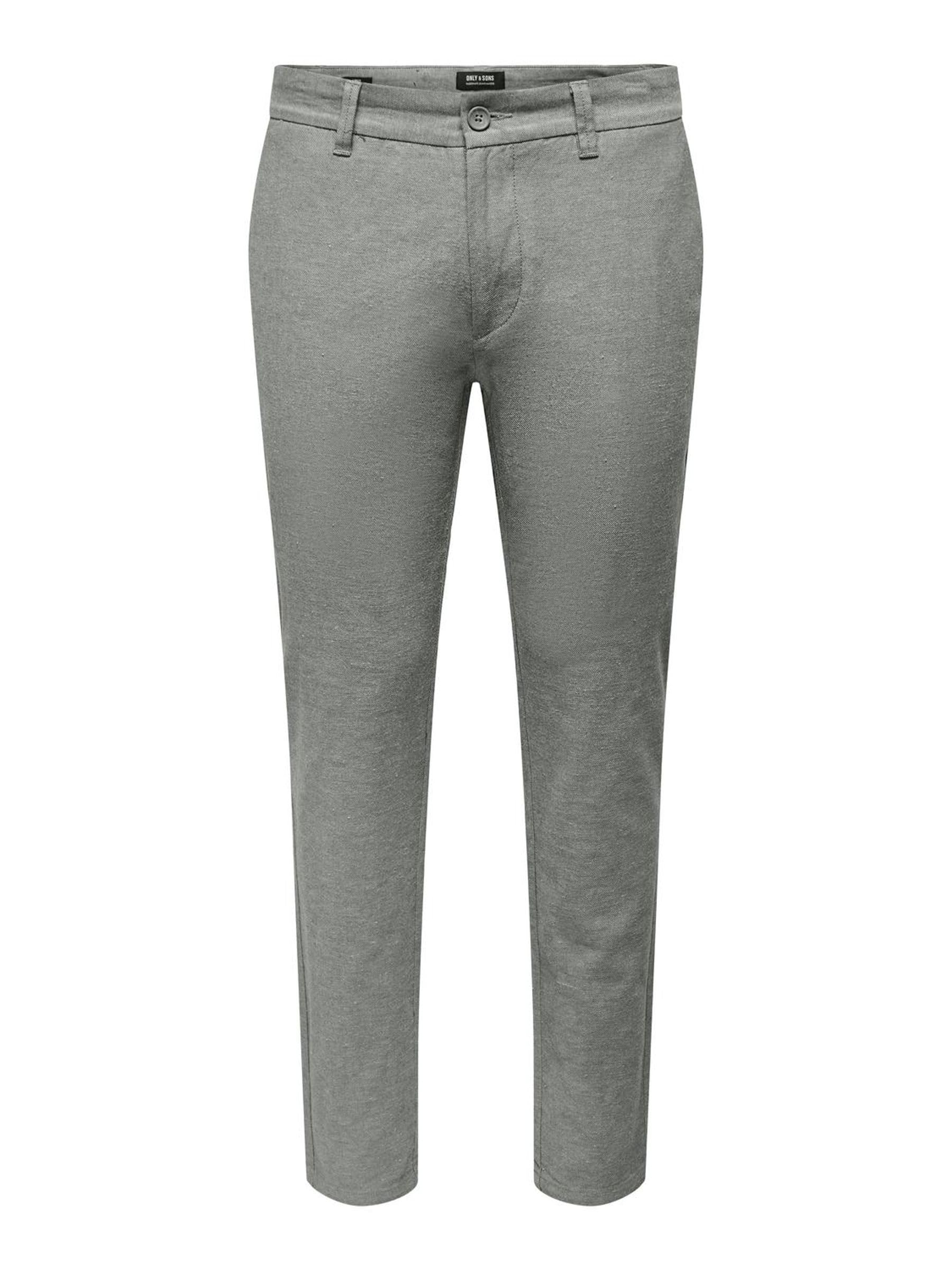Only & Sons Onsmark pantaloni uomo 36W/32L gessato grigio