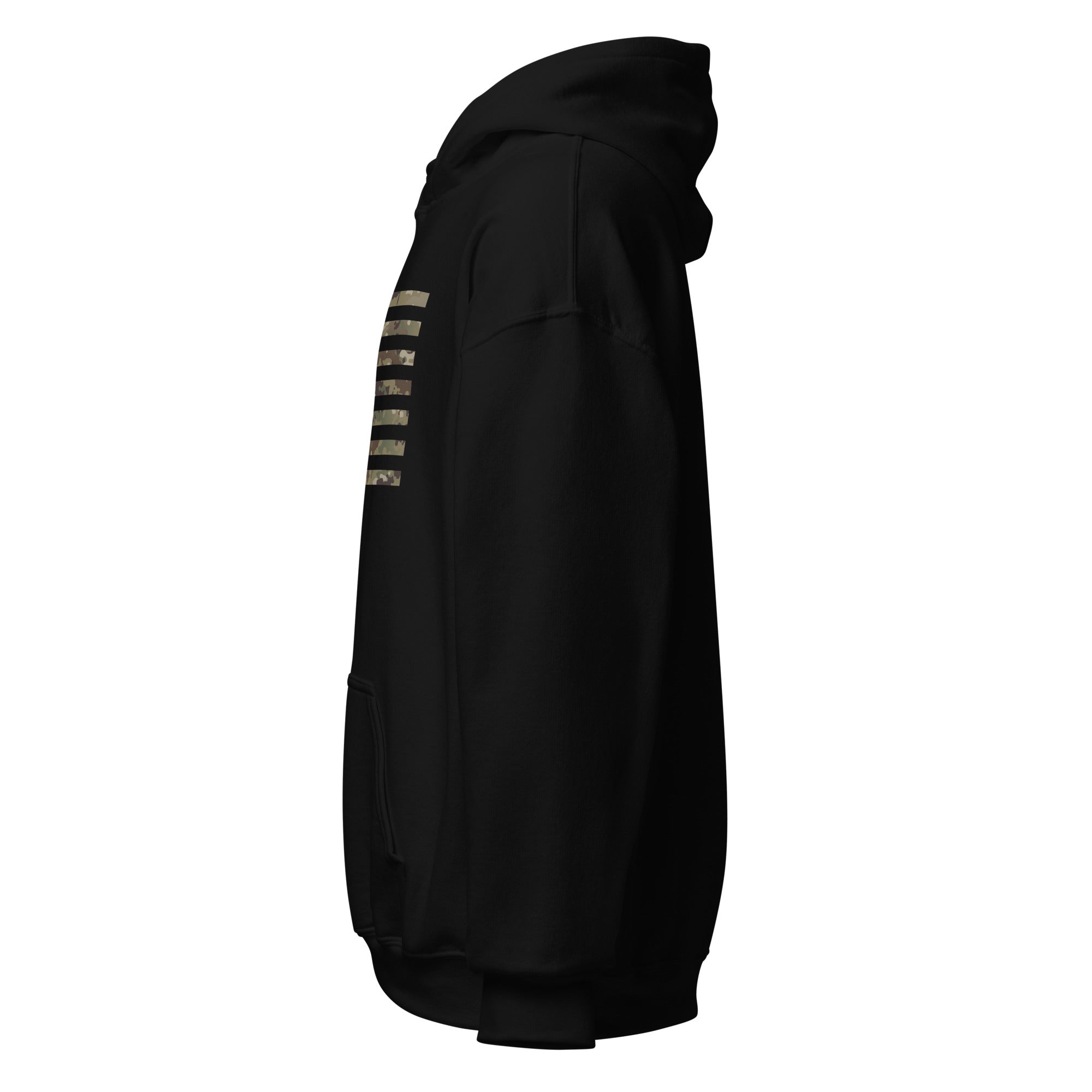 7.62 Design Camo Flag Felpa uomo nero cotone cappuccio