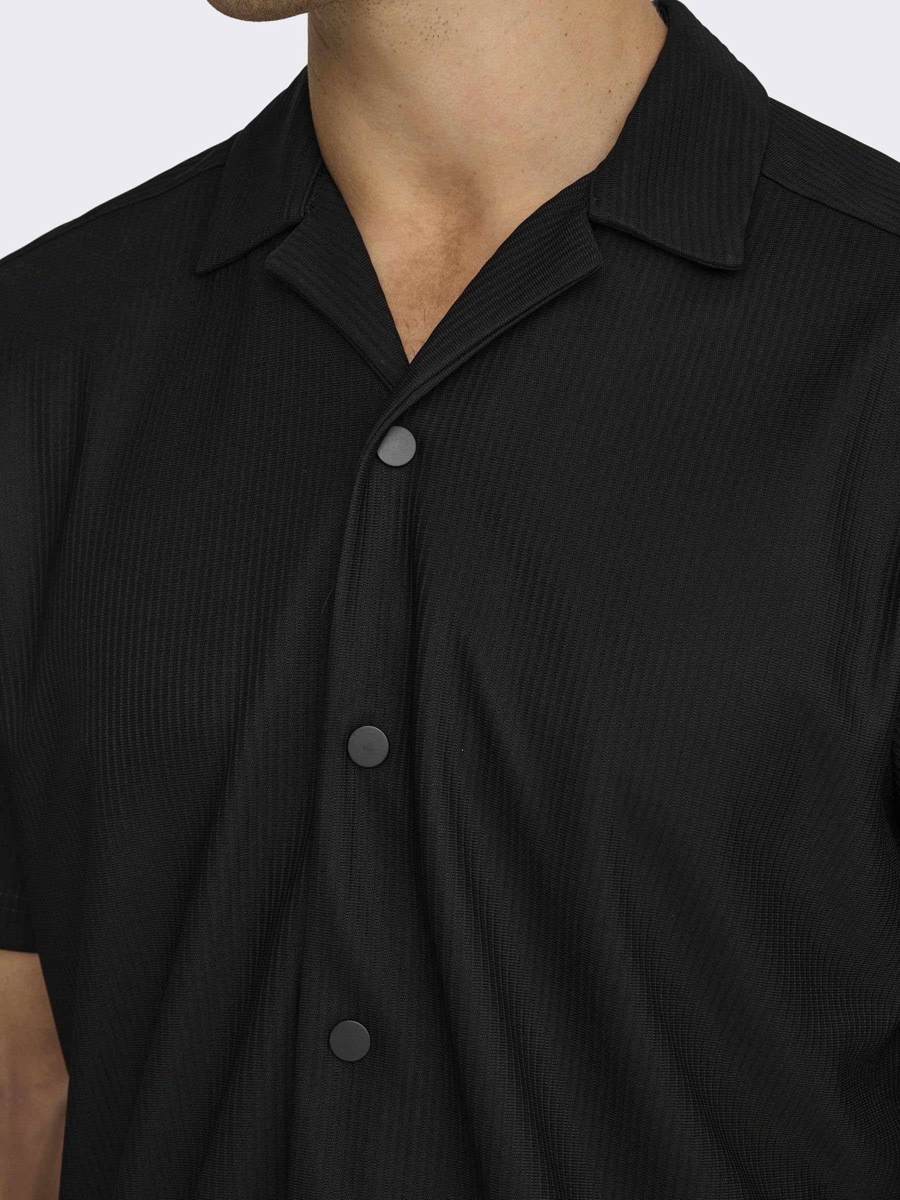 Only & Sons Onskari Resort Camicia Uomo Relax Manica Corta
