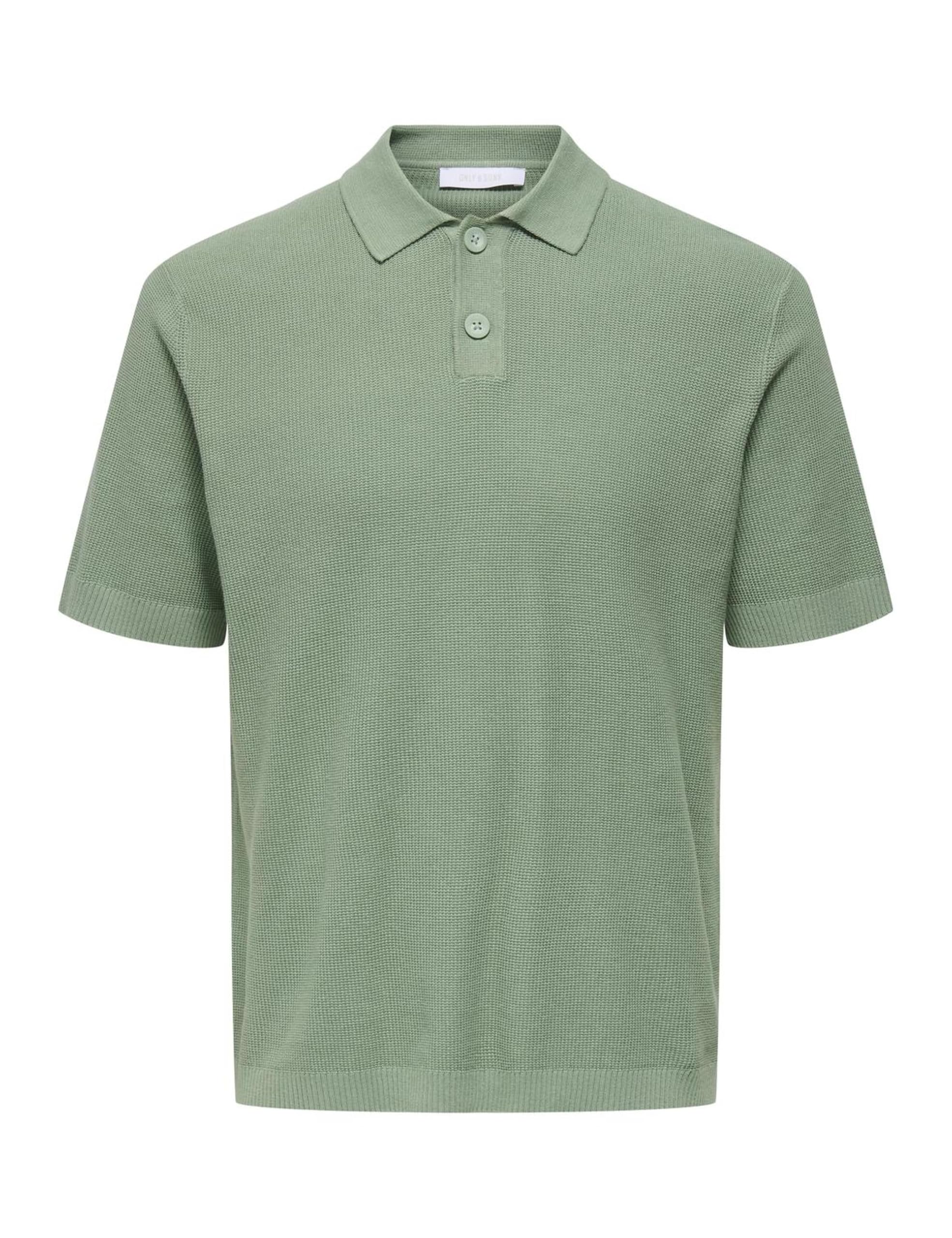 Only & Sons Stony Polo Uomo Waffle Manica Corta Antler