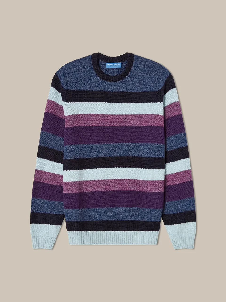 Robert Talbott Radcliffe Maglione Alpaca Blu Multi