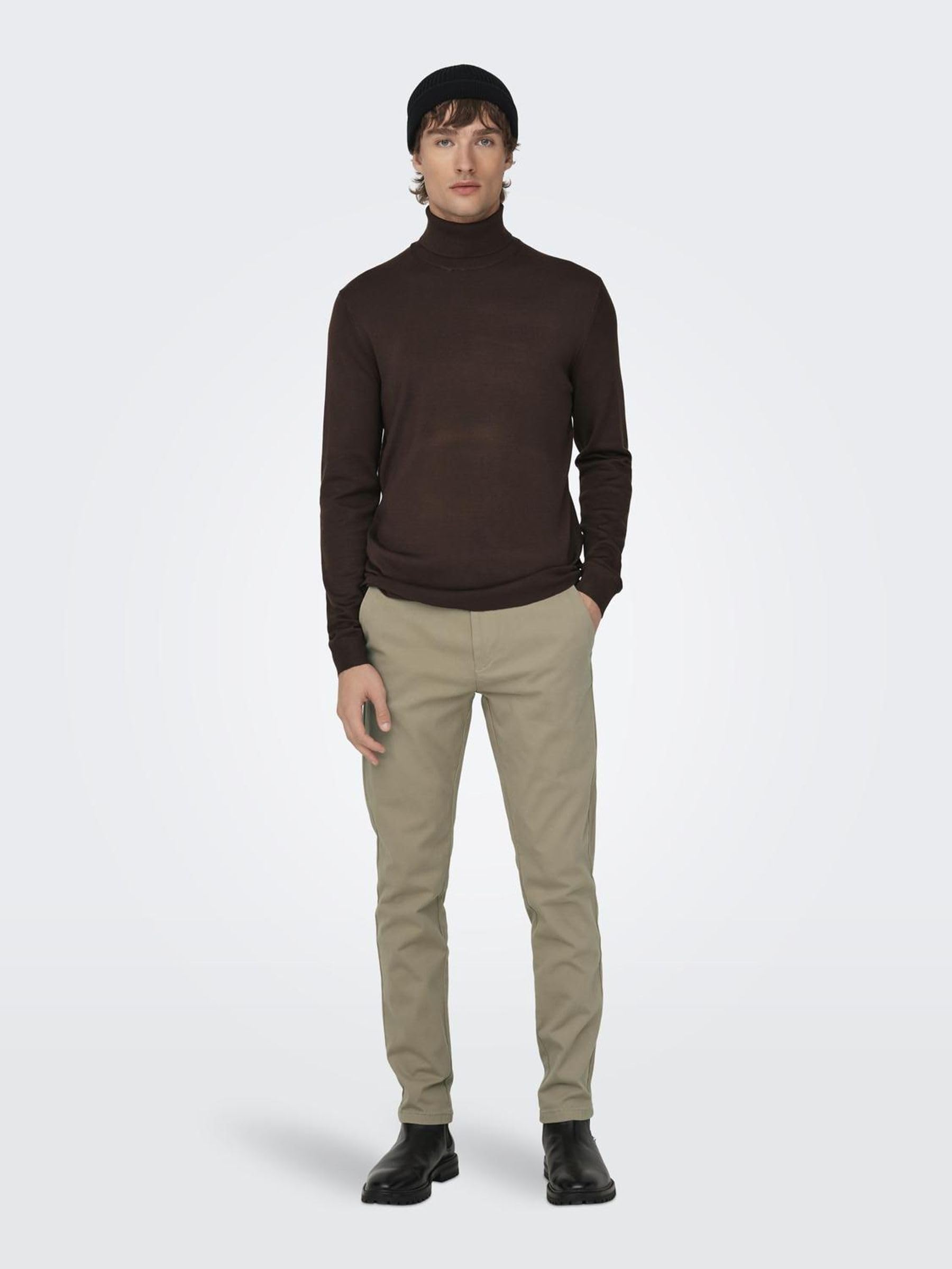 Only & Sons Onsmark Pete Slim Chino pantaloni uomo nero