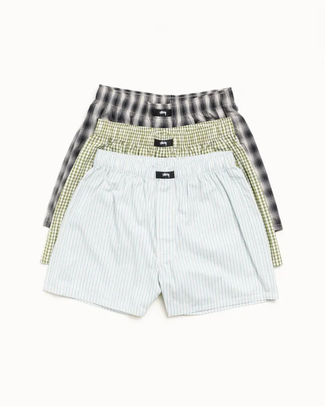 Stussy Boxer Shorts 3 Pack boxer multi cotone
