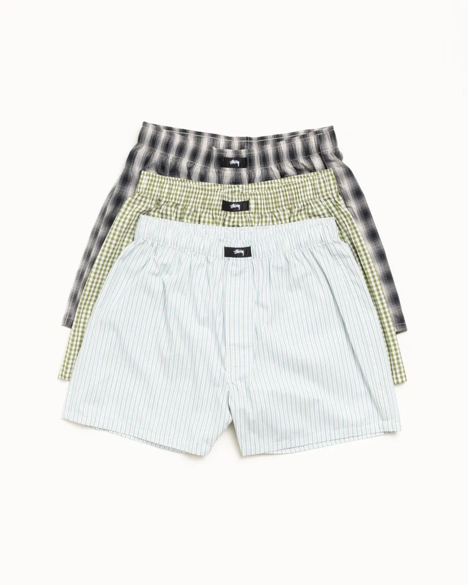 Stussy Boxer Shorts 3 Pack boxer multi cotone