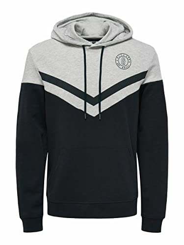 Only & Sons Onswagner Felpa Uomo Cappuccio Navy fantasia