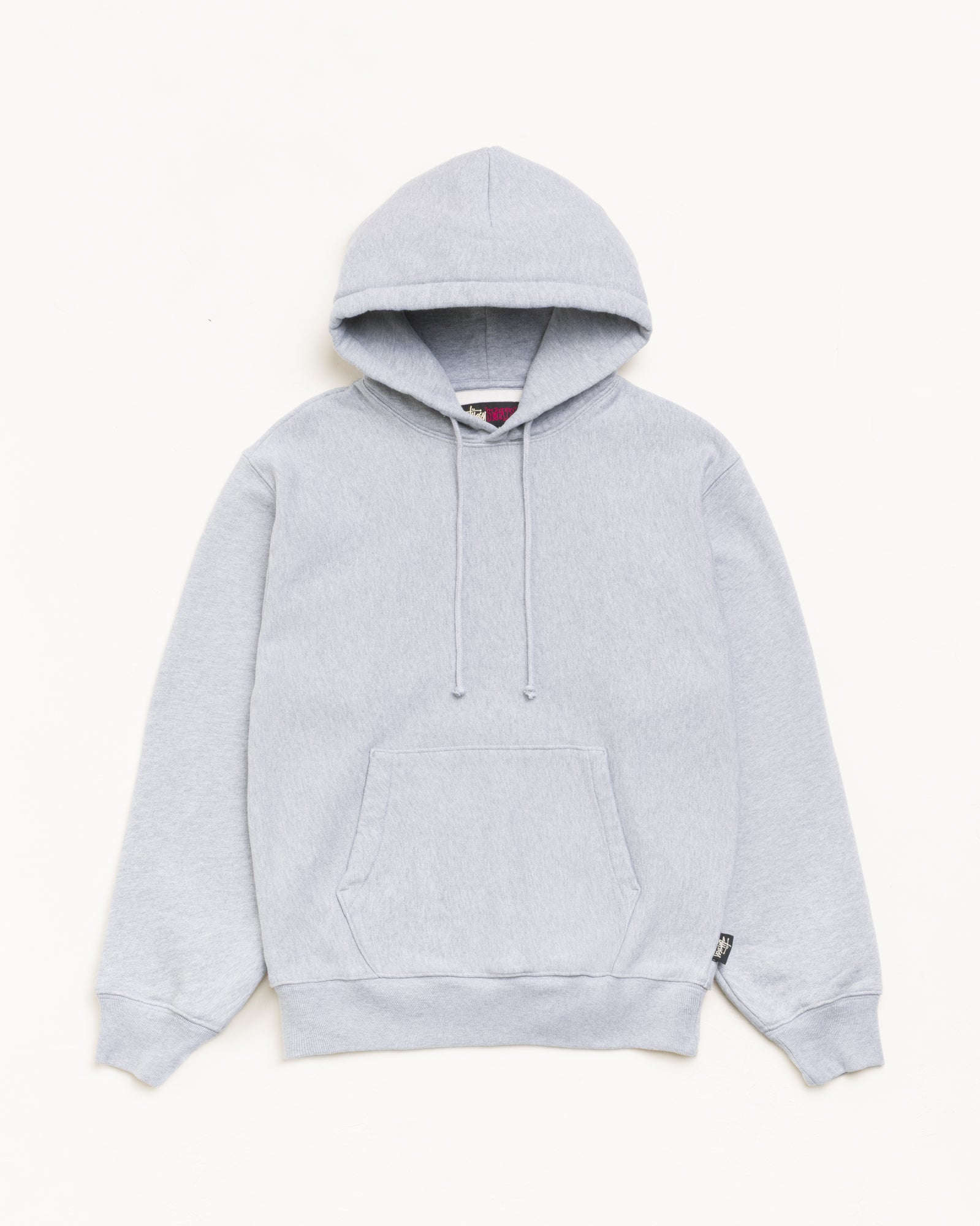 Stussy Sweats Fleece Hoodie felpa grigio melange 530 gsm